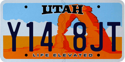 UT license plate Y148JT