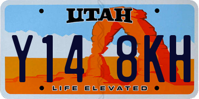 UT license plate Y148KH