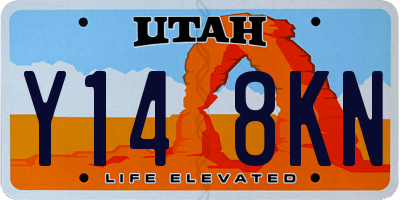 UT license plate Y148KN
