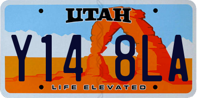 UT license plate Y148LA