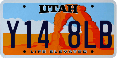 UT license plate Y148LB