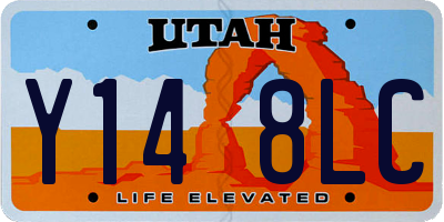 UT license plate Y148LC