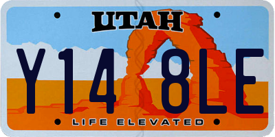 UT license plate Y148LE