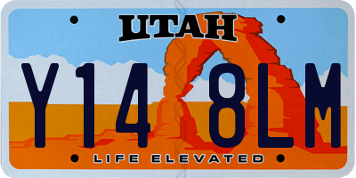 UT license plate Y148LM