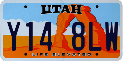 UT license plate Y148LW