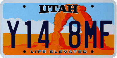 UT license plate Y148MF