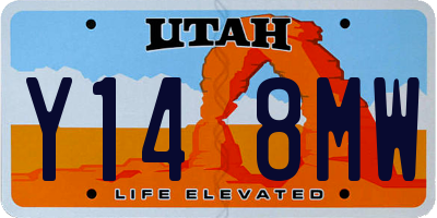 UT license plate Y148MW