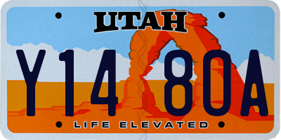 UT license plate Y148OA