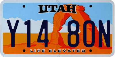 UT license plate Y148ON