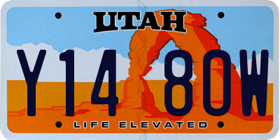UT license plate Y148OW