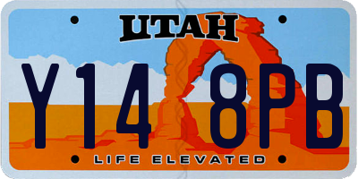 UT license plate Y148PB
