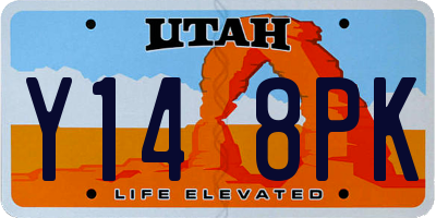 UT license plate Y148PK