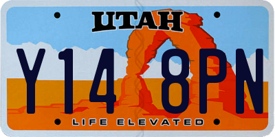 UT license plate Y148PN
