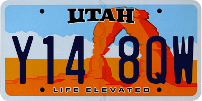 UT license plate Y148QW