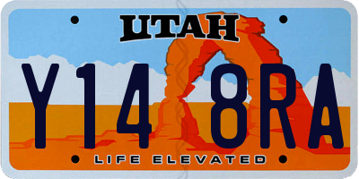 UT license plate Y148RA