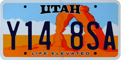 UT license plate Y148SA