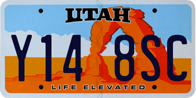 UT license plate Y148SC