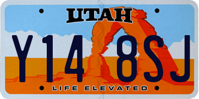 UT license plate Y148SJ