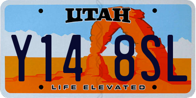 UT license plate Y148SL