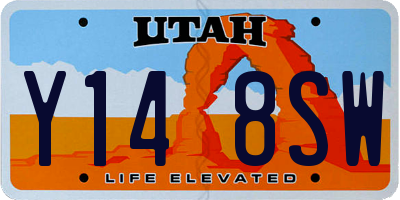 UT license plate Y148SW