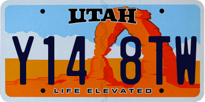 UT license plate Y148TW