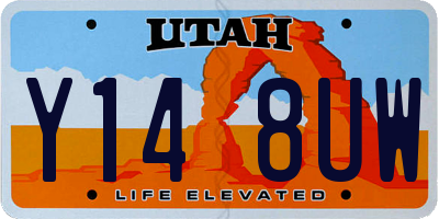 UT license plate Y148UW