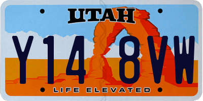 UT license plate Y148VW