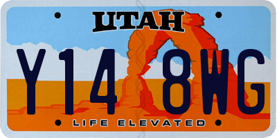 UT license plate Y148WG
