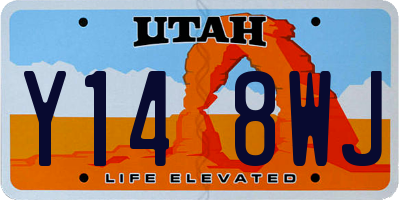 UT license plate Y148WJ