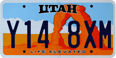 UT license plate Y148XM