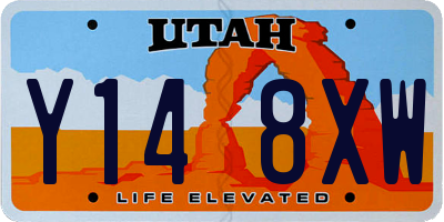 UT license plate Y148XW