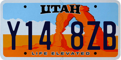 UT license plate Y148ZB