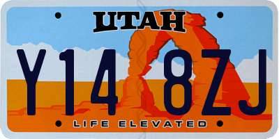 UT license plate Y148ZJ