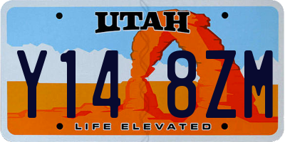 UT license plate Y148ZM