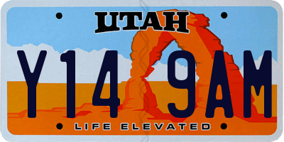 UT license plate Y149AM