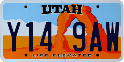UT license plate Y149AW
