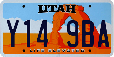 UT license plate Y149BA