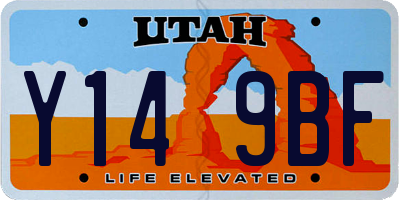UT license plate Y149BF