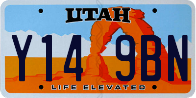 UT license plate Y149BN
