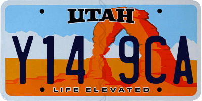 UT license plate Y149CA