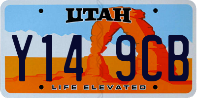 UT license plate Y149CB