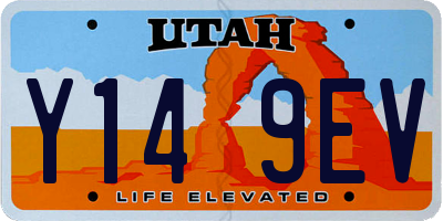 UT license plate Y149EV