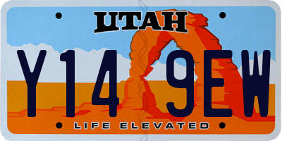 UT license plate Y149EW