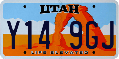 UT license plate Y149GJ