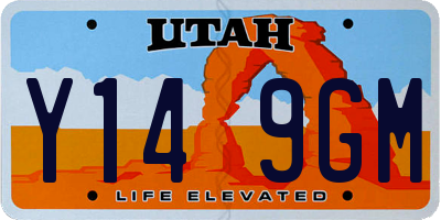 UT license plate Y149GM