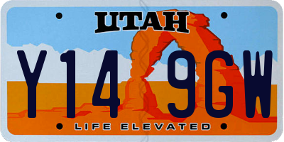 UT license plate Y149GW