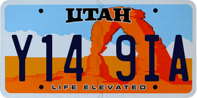 UT license plate Y149IA