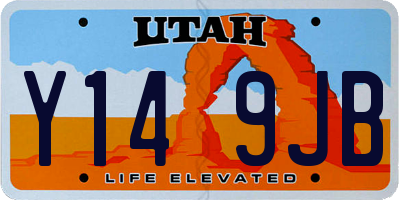 UT license plate Y149JB