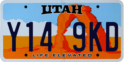 UT license plate Y149KD