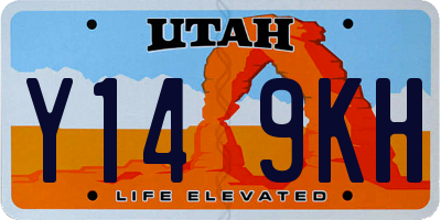 UT license plate Y149KH